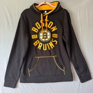 Fanatics Mens Boston Bruins Hoodie Medium NHL Pullover Sports Hockey Black
